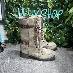 The North Face Bridgeton Womens 8 Lace Waterproof Taupe Suede Mid Calf Boots